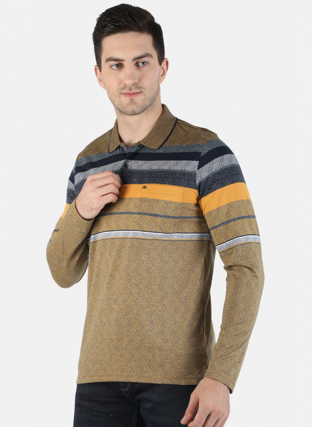 Men Gold Stripe T-Shirt