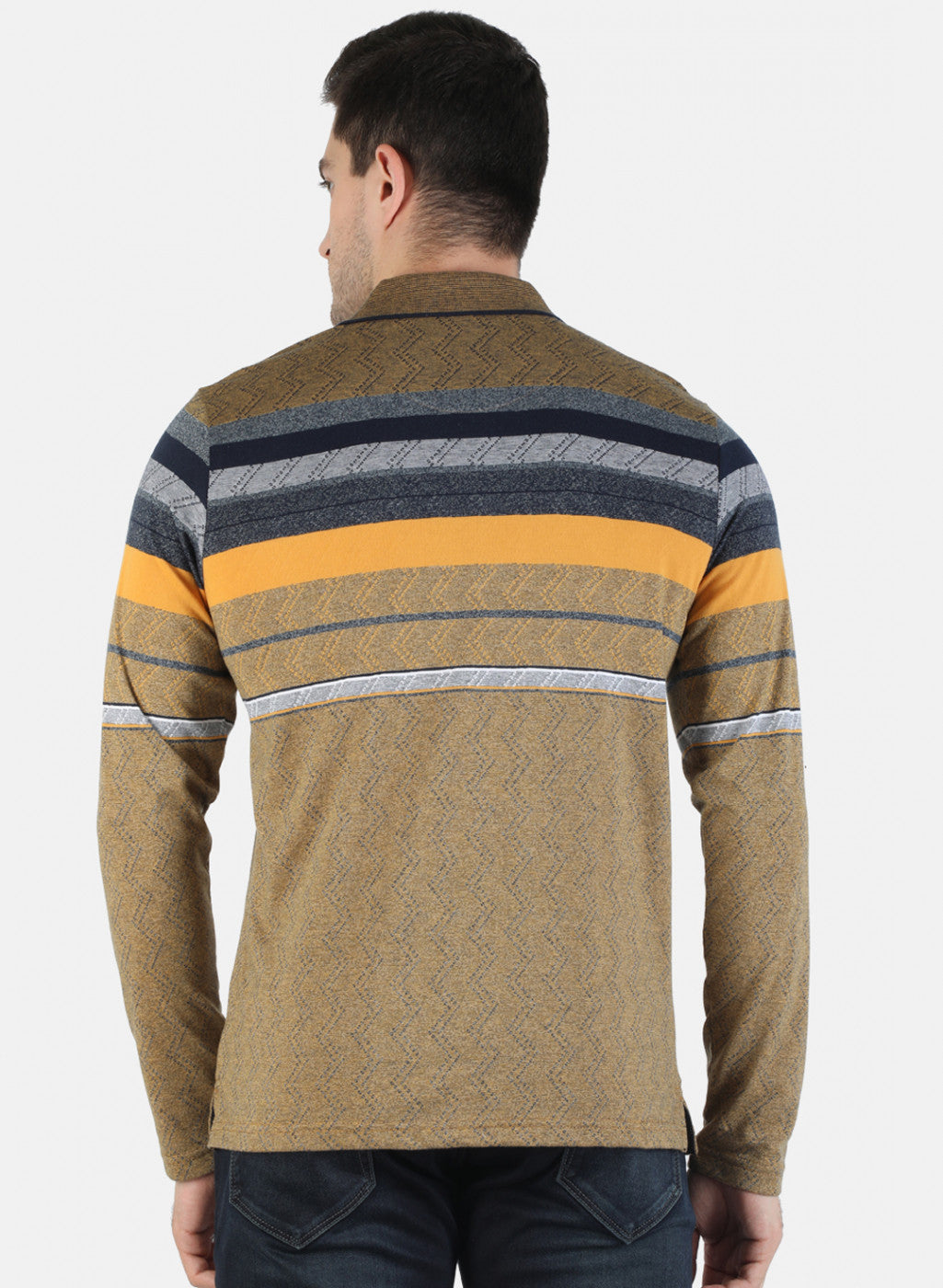 Men Gold Stripe T-Shirt
