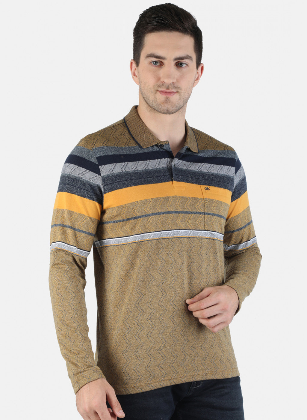 Men Gold Stripe T-Shirt