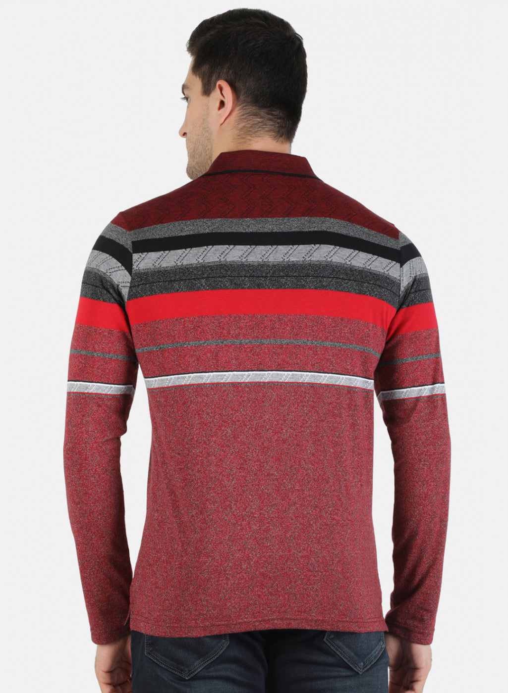 Men Red Stripe T-Shirt