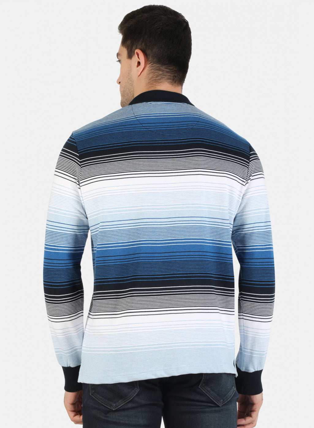 Men Blue Stripe T-Shirt