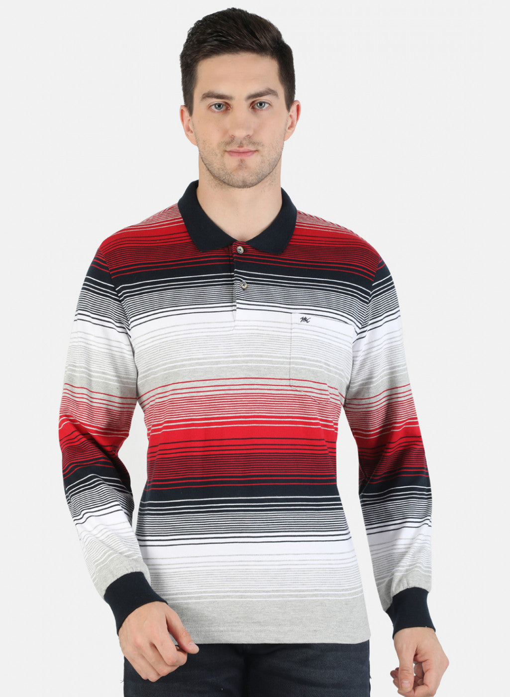 Men Maroon Stripe T-Shirt