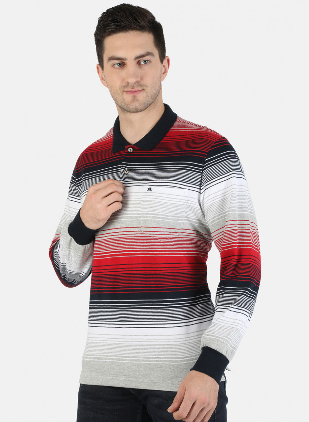 Men Maroon Stripe T-Shirt