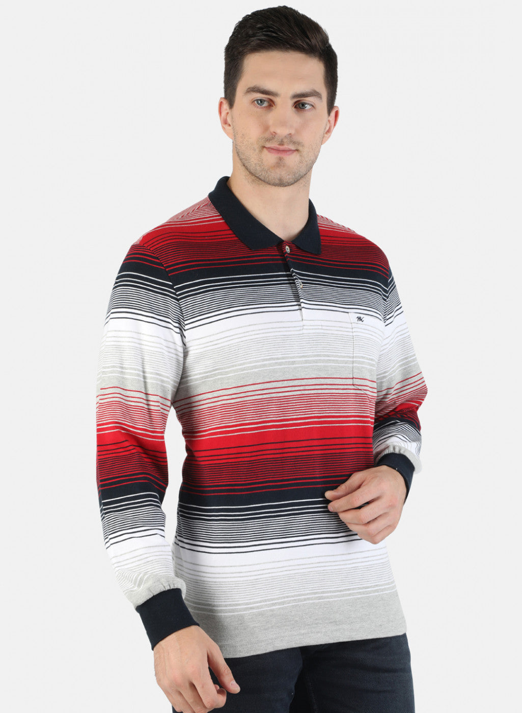 Men Maroon Stripe T-Shirt