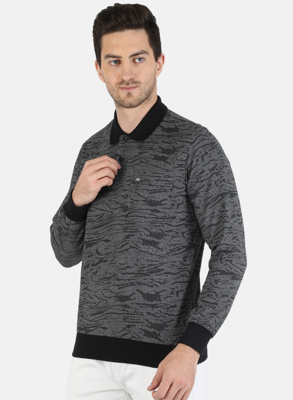 Men Black Stripe T-Shirt