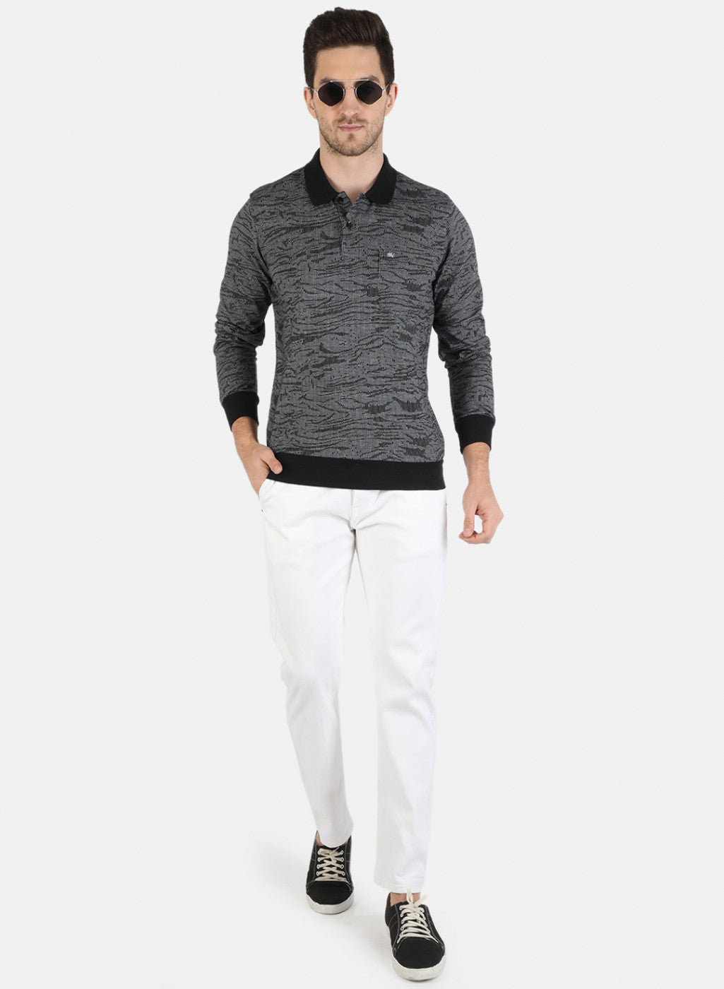 Men Black Stripe T-Shirt