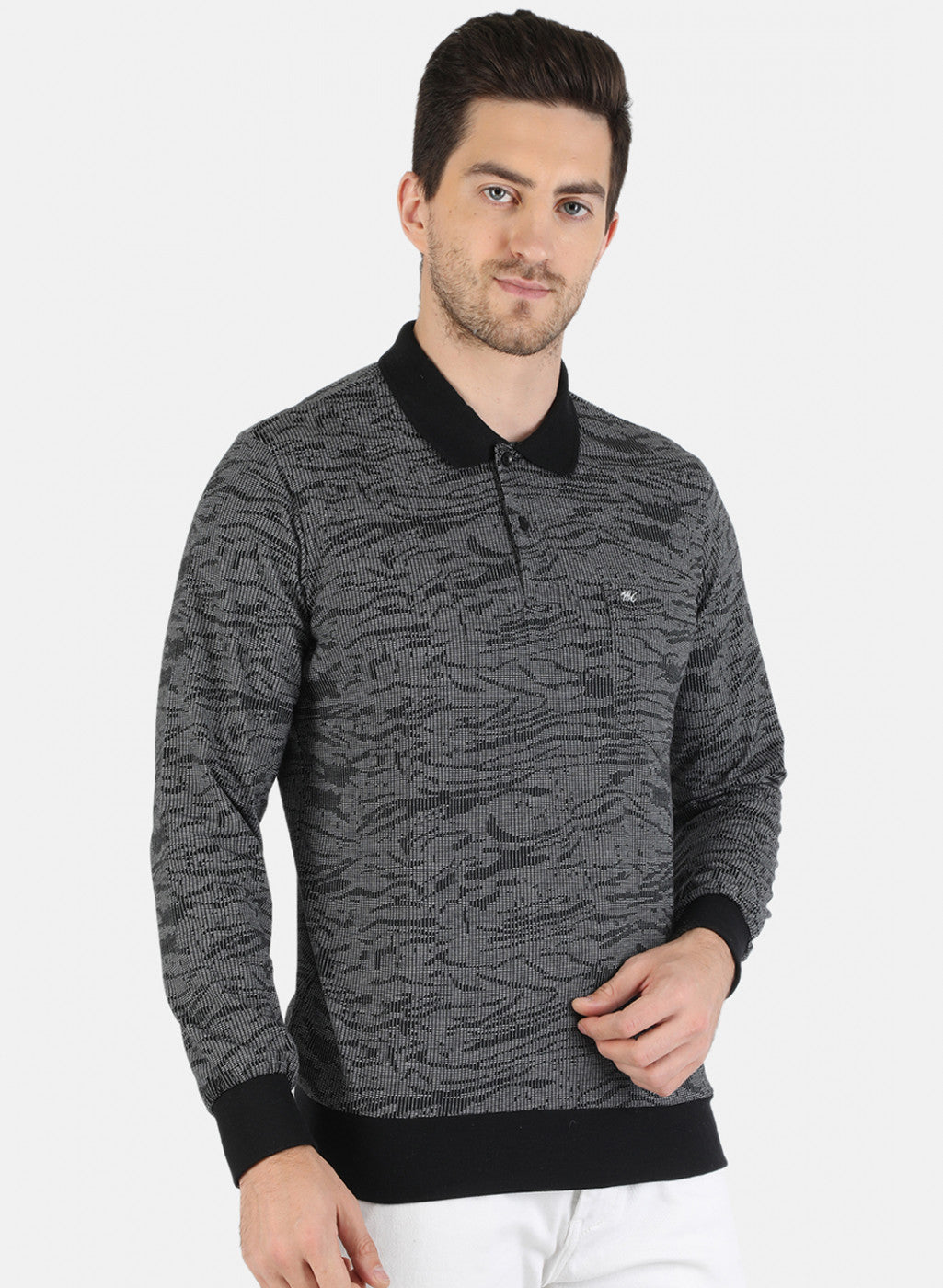 Men Black Stripe T-Shirt