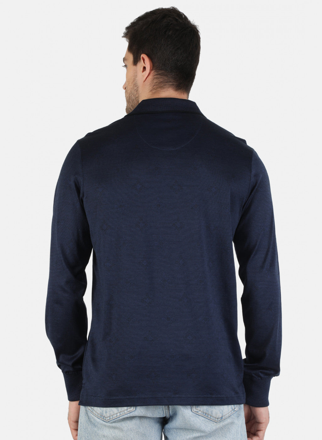 Men NAvy Blue Stripe T-Shirt