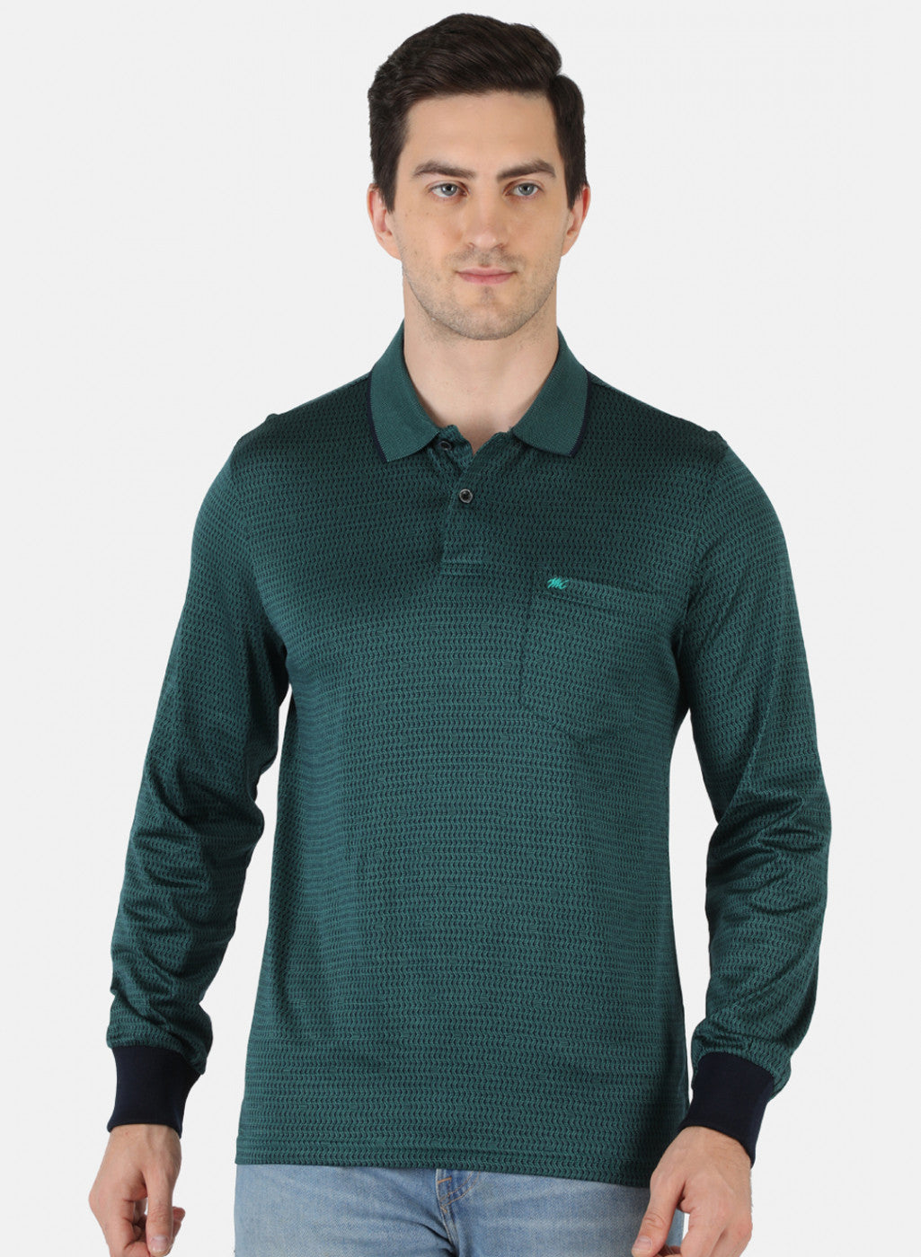 Men Green Stripe T-Shirt