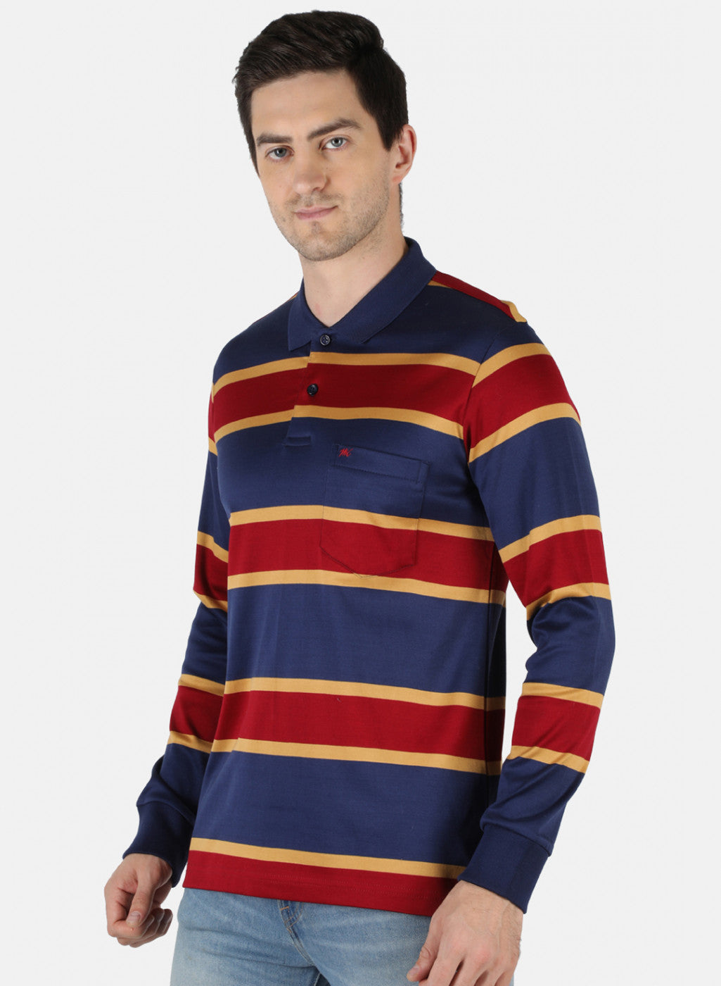 Men Blue Stripe T-Shirt