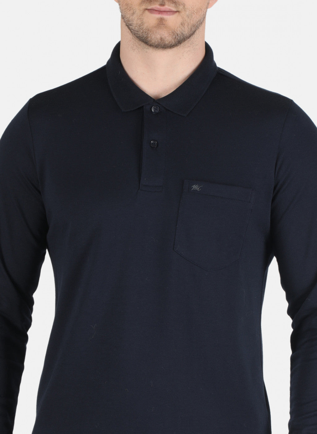 Men NAvy Blue Solid T-Shirt