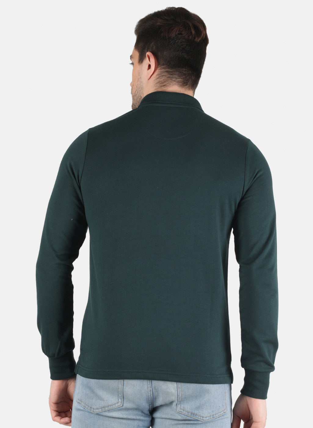 Men Green Solid T-Shirt