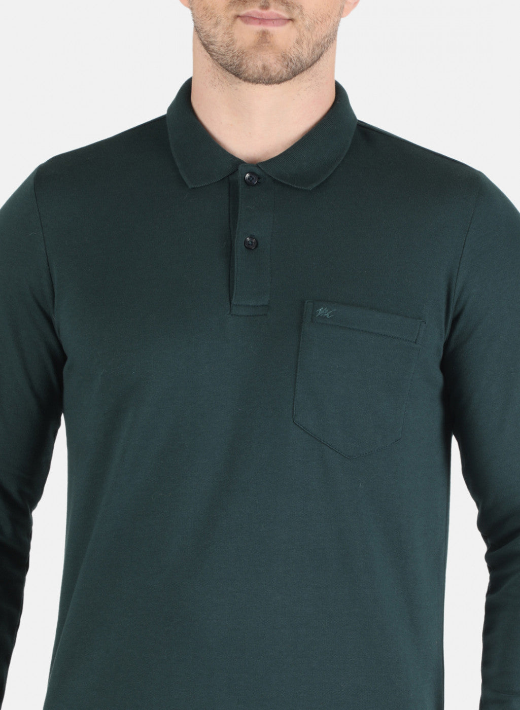 Men Green Solid T-Shirt