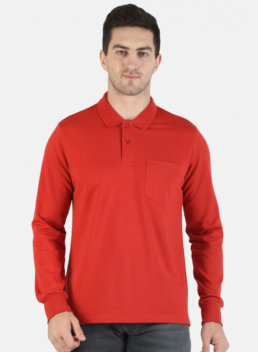 Men Orange Solid T-Shirt