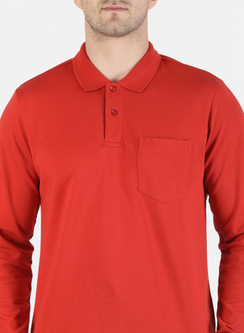 Men Orange Solid T-Shirt