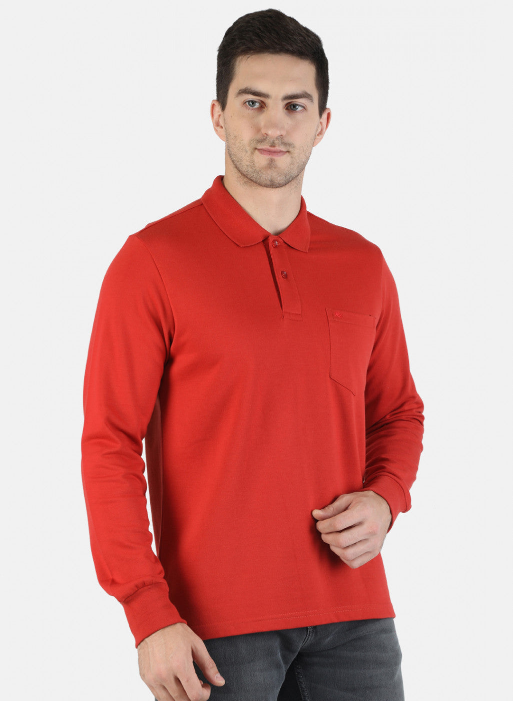 Men Orange Solid T-Shirt