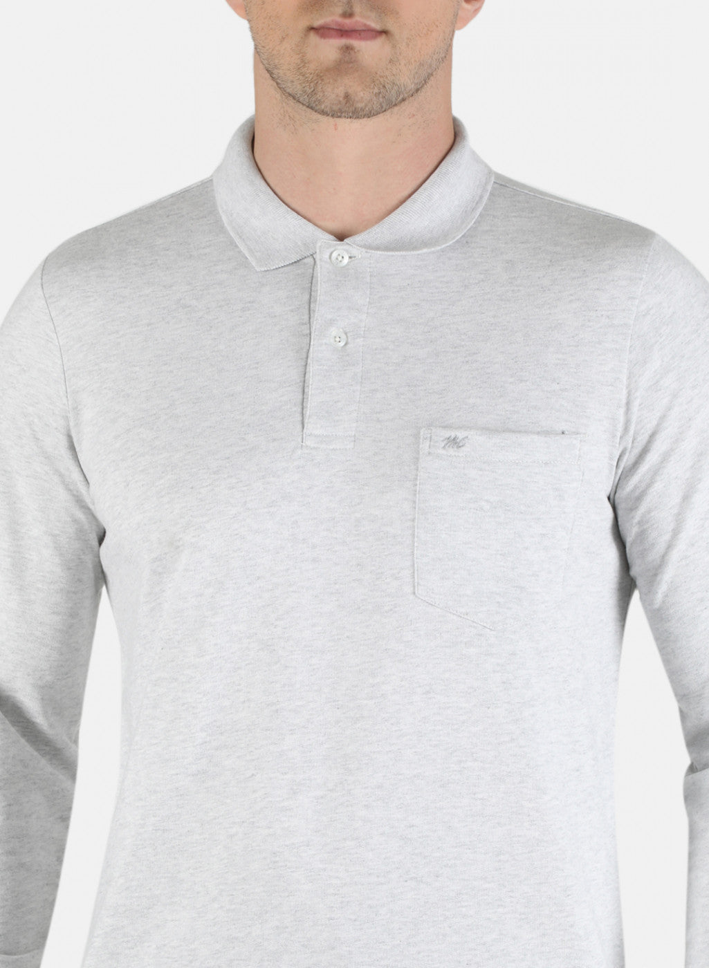 Men Grey Solid T-Shirt