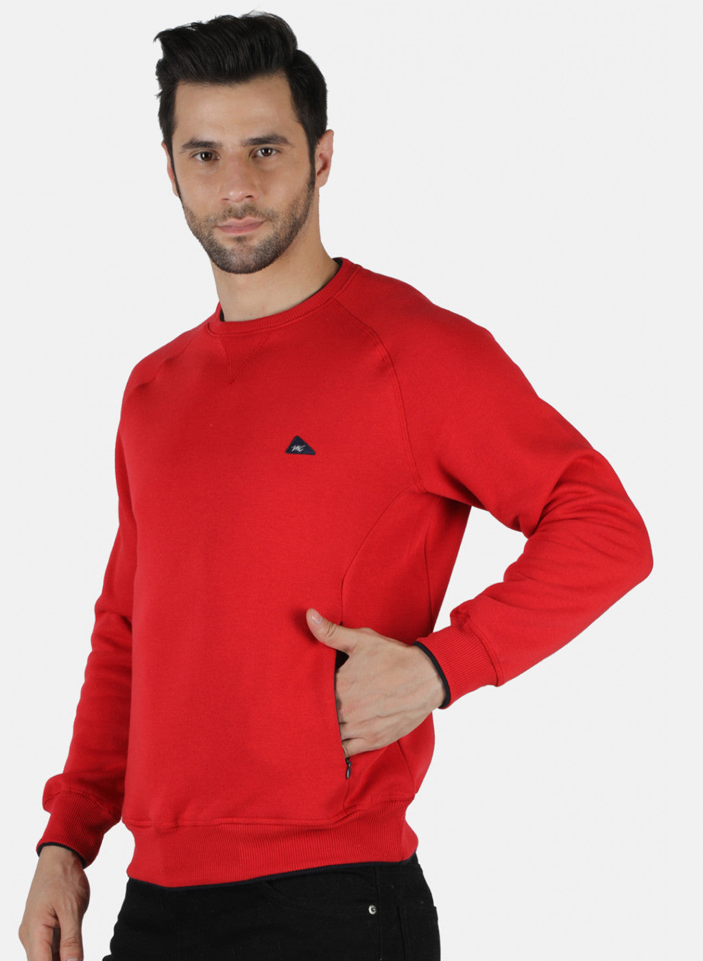 Men Red Solid T-Shirt