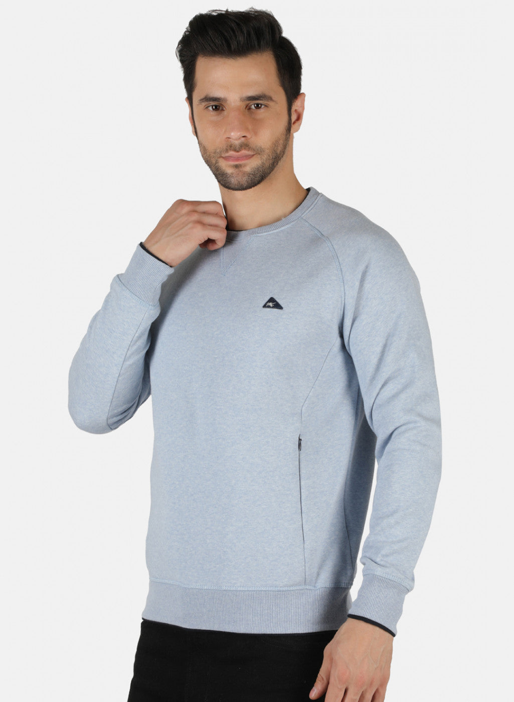 Men Blue Solid T-Shirt