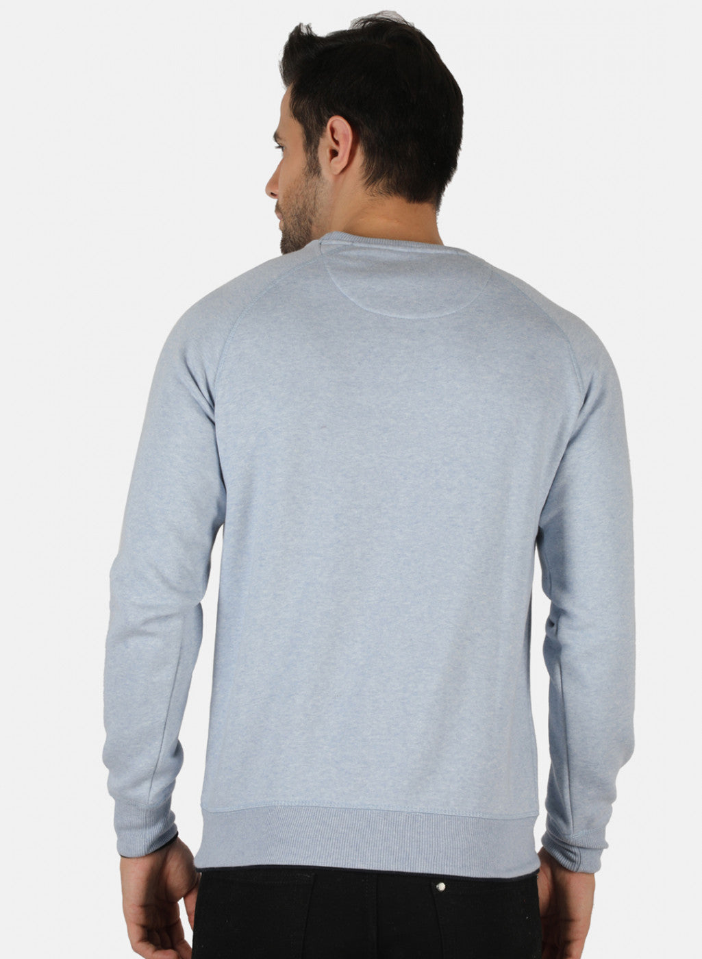 Men Blue Solid T-Shirt