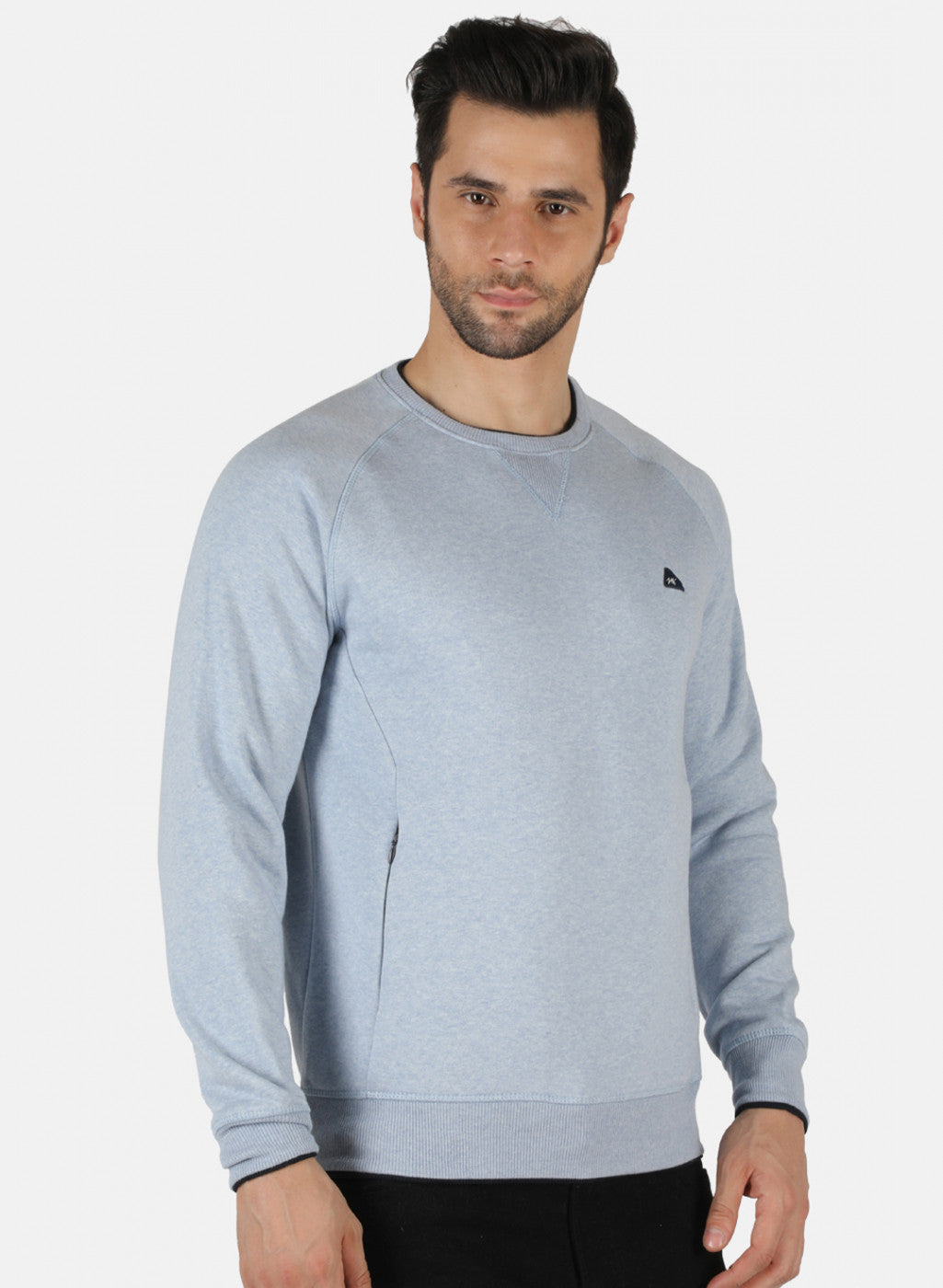 Men Blue Solid T-Shirt