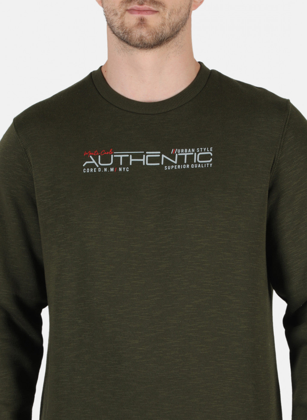 Men Olive Solid T-Shirt