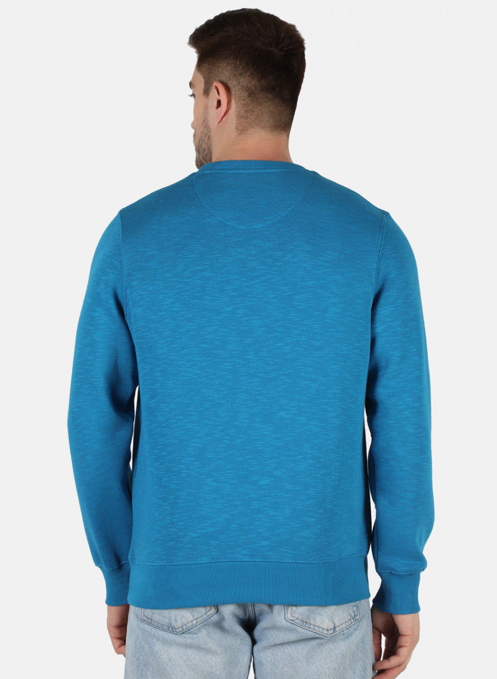 Men Blue Solid T-Shirt