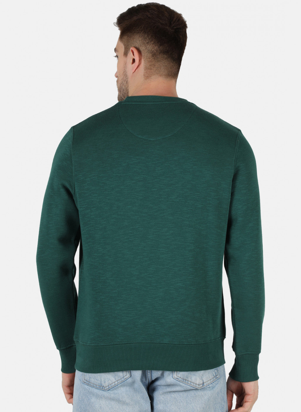 Men Green Solid T-Shirt