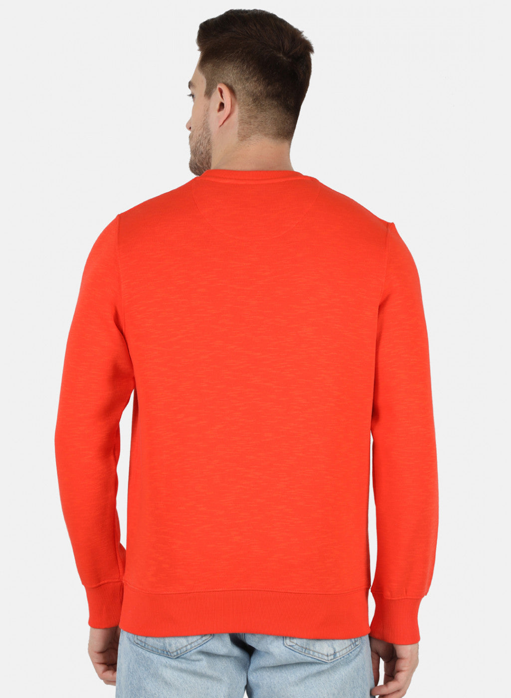Men Orange Solid T-Shirt