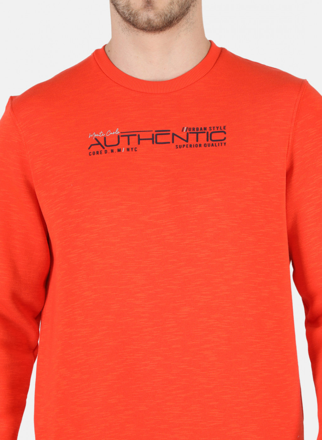 Men Orange Solid T-Shirt