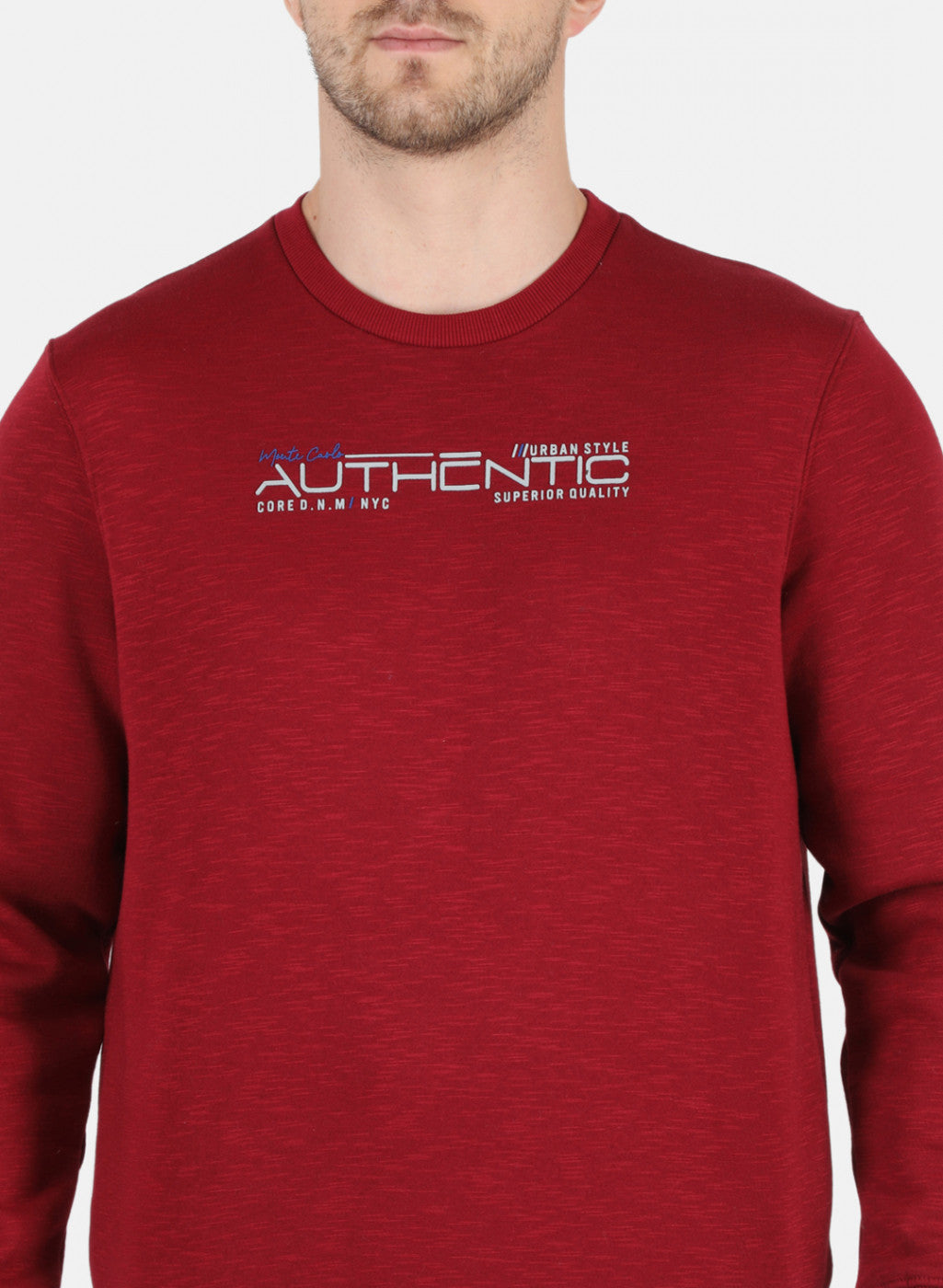 Men Maroon Solid T-Shirt