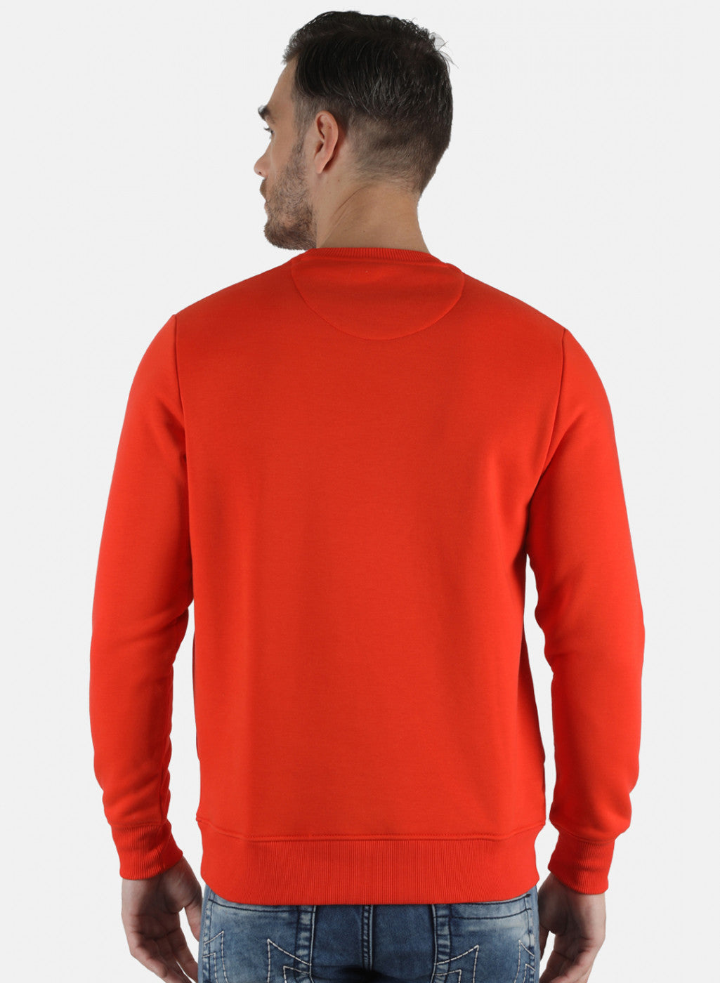 Men Orange Solid T-Shirt