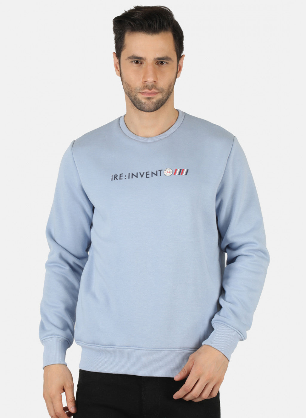 Men Blue Solid T-Shirt