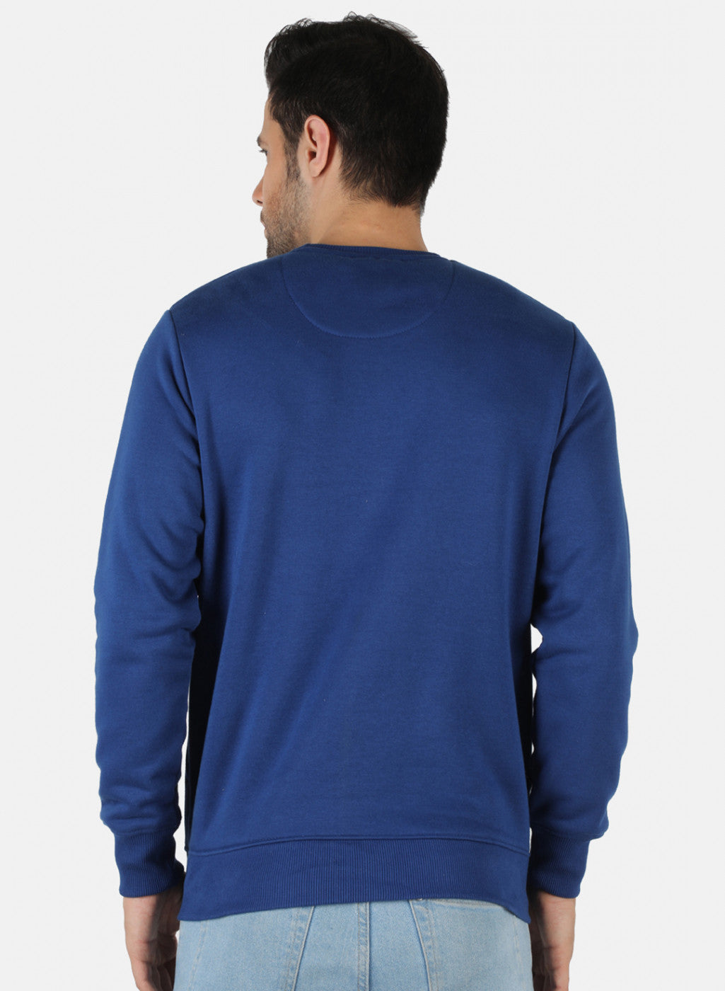 Men Blue Solid T-Shirt