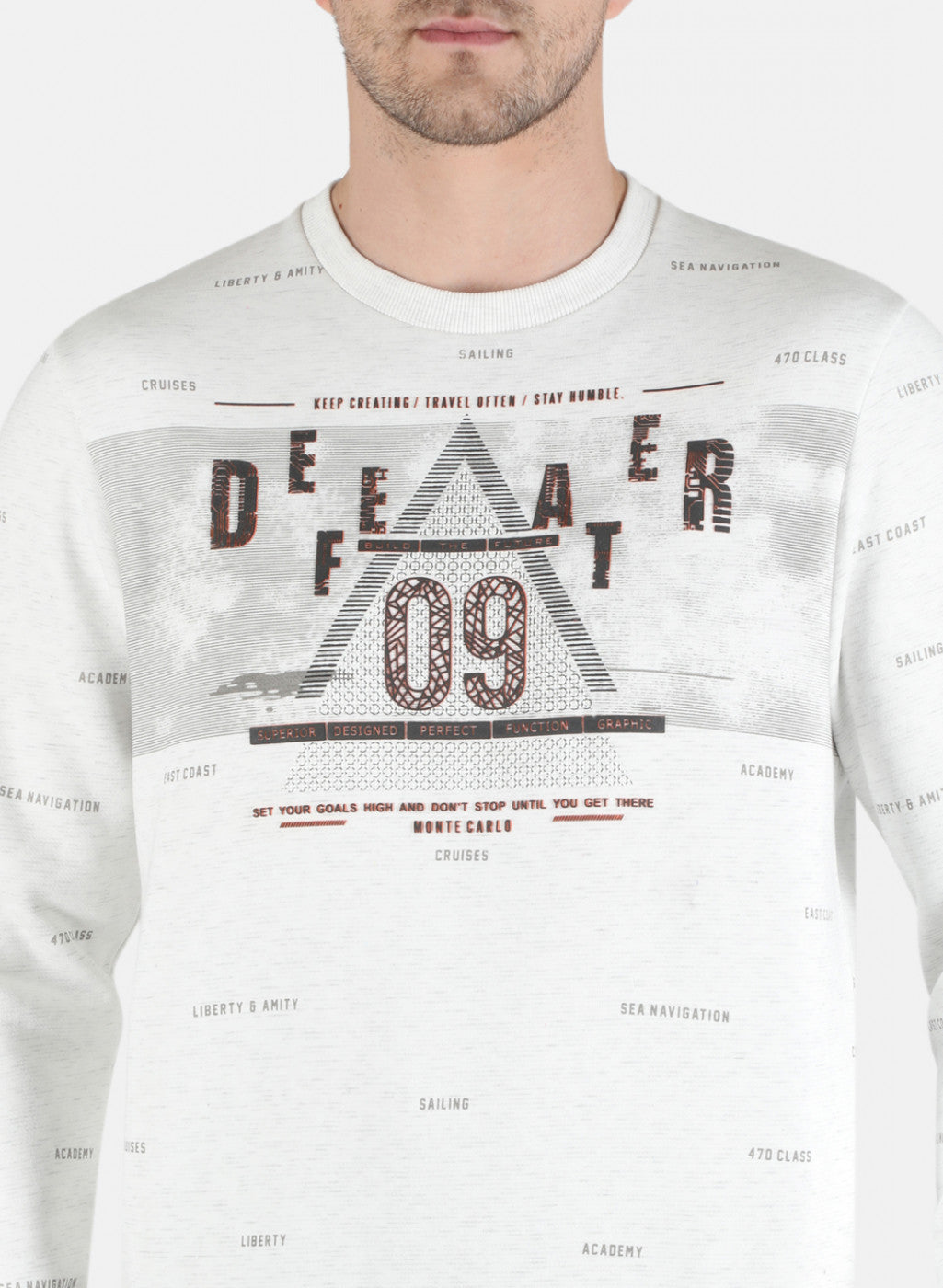 Men Grey Printed Sweatshirt