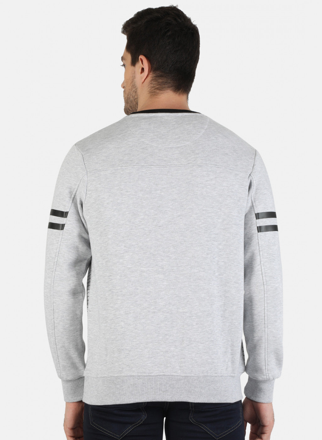 Men Grey Printed Sweatshirt