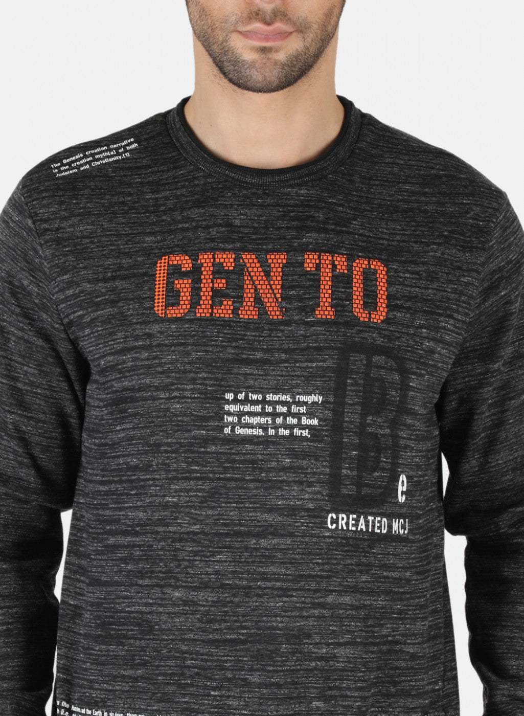 Men Black Printed Sweatshirt