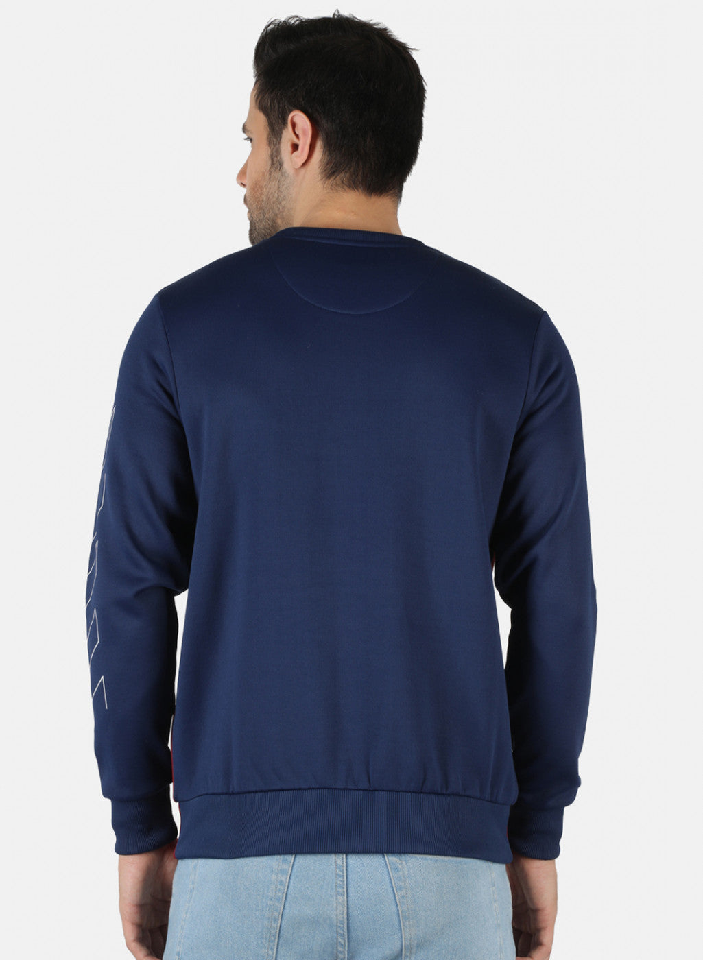 Men Blue Printed Sweatshirt
