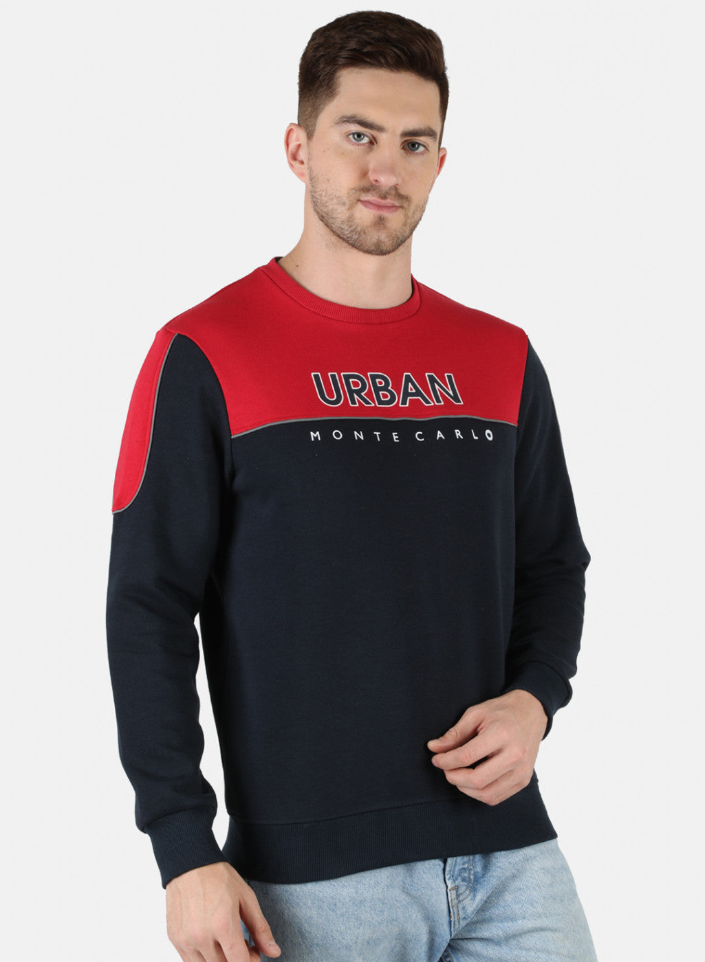 Men Red Printed Sweatshirt