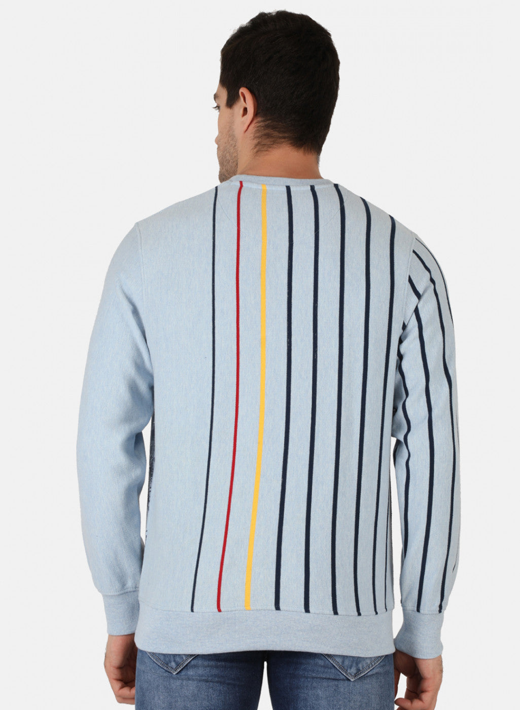 Men Blue Printed Sweatshirt