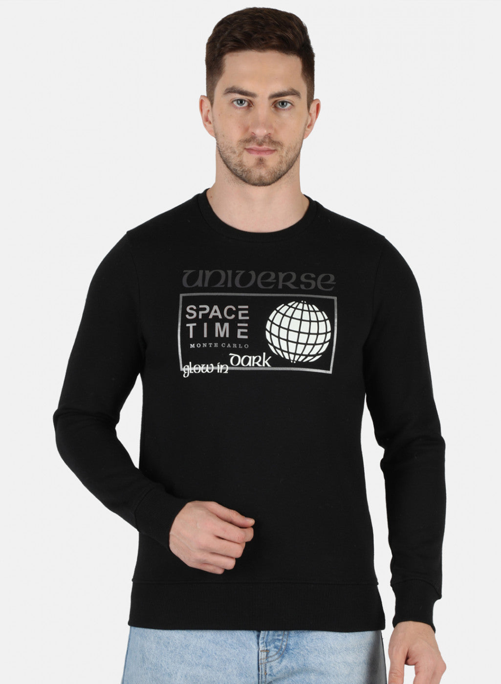 Men Black Printed Sweatshirt