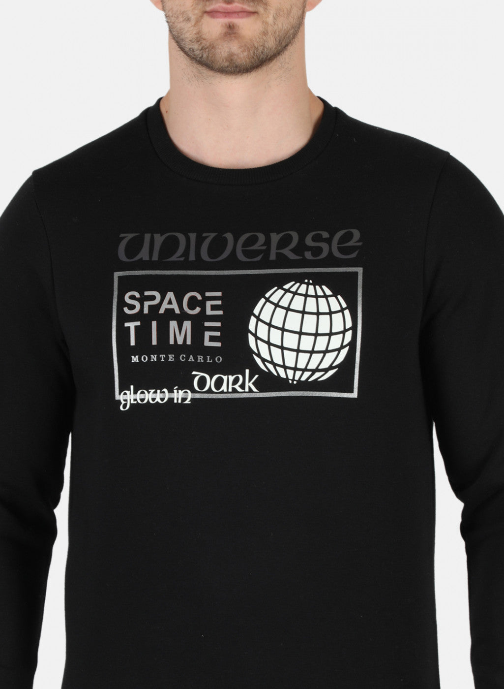 Men Black Printed Sweatshirt