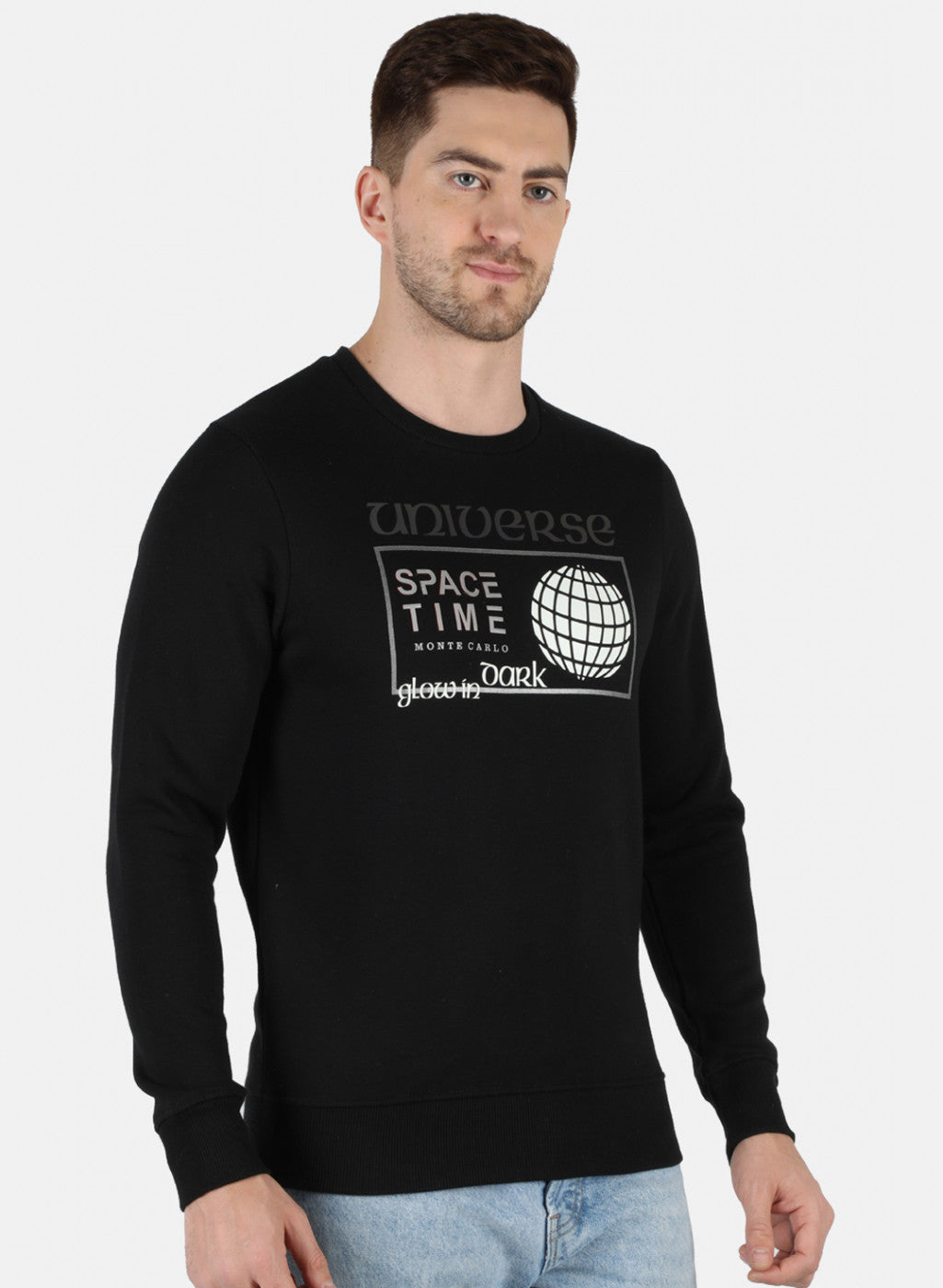Men Black Printed Sweatshirt