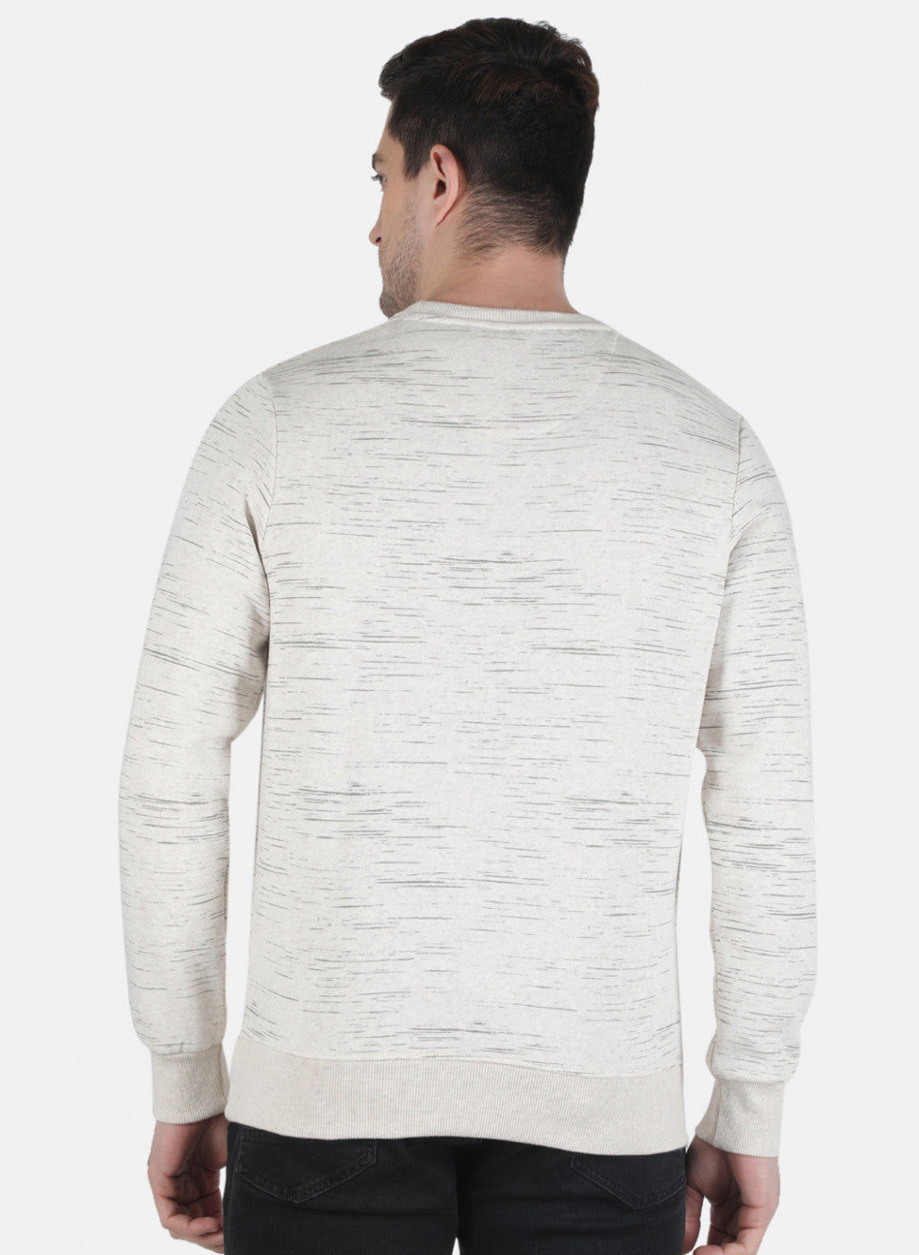 Men Beige Printed Sweatshirt