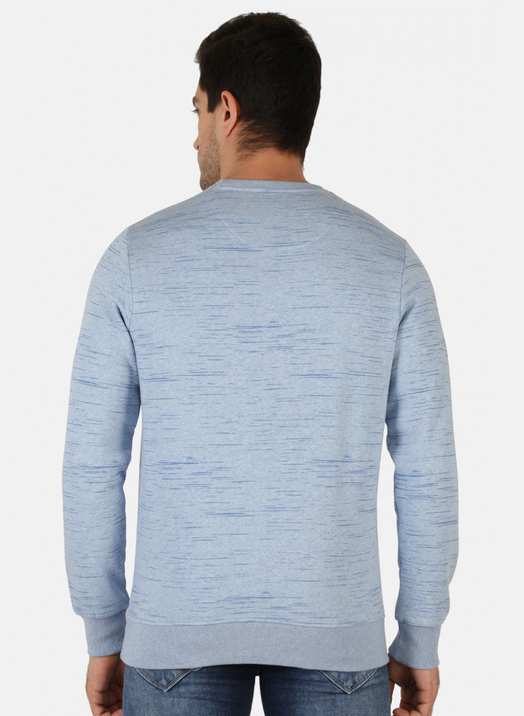 Men Blue Printed Sweatshirt