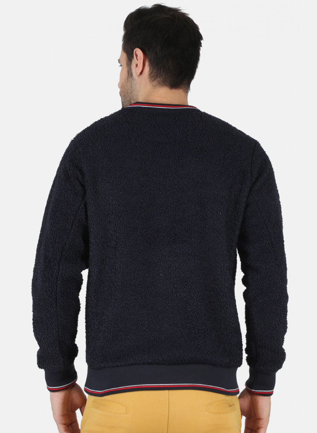 Men NAvy Blue Printed Sweatshirt