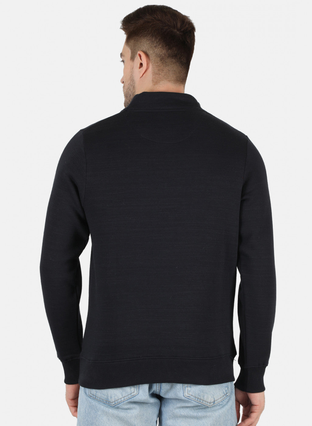 Men NAvy Blue Printed Sweatshirt