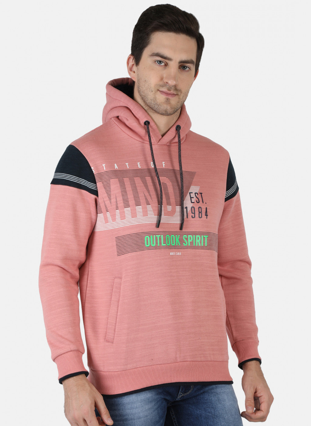 Men Pink Printed Sweatshirt