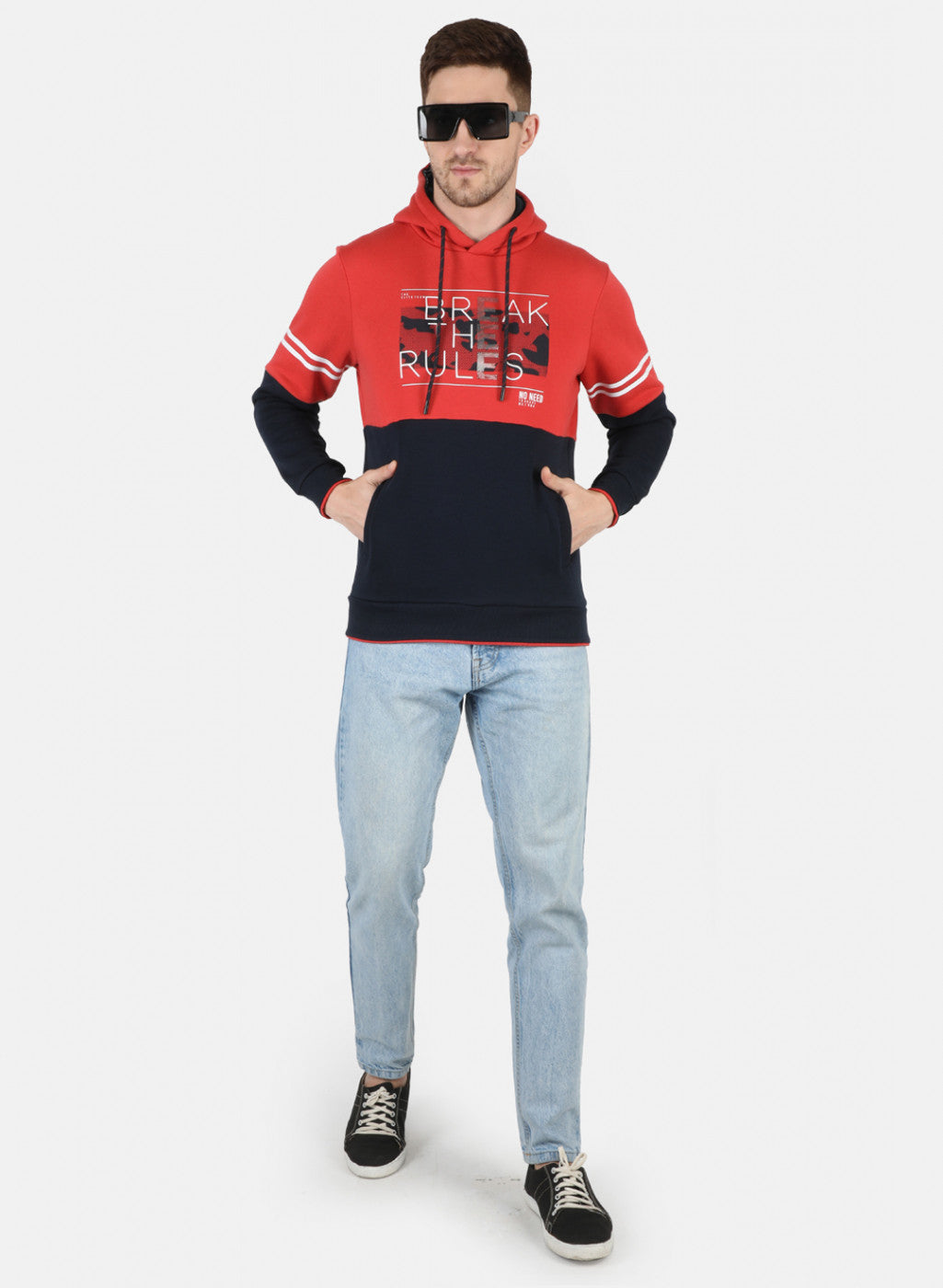 Men Orange Printed Sweatshirt