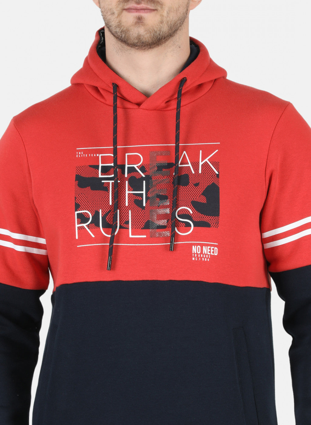 Men Orange Printed Sweatshirt